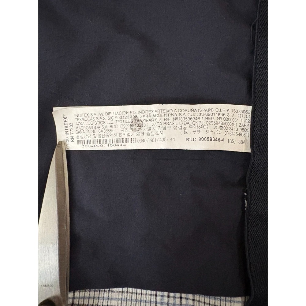 Zara Plaid Pants Womens Size 34 Multicolor Flat Front Zip Polyester - Picture 8 of 9